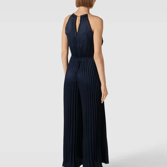 Michael Kors Navy Blue Pleated Jumpsuit - Picture 4 of 11